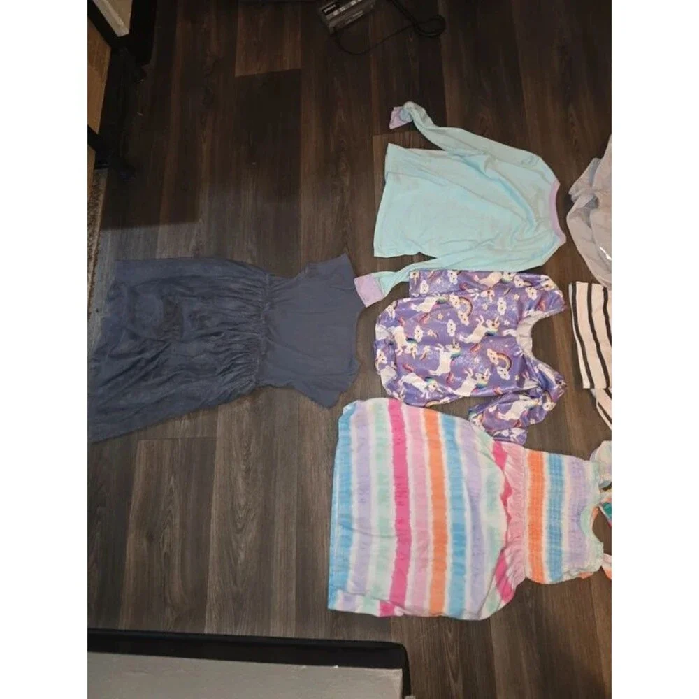 Girls Clothing Lot 8 Pc Size 7/8 Wonder Nation Puffer Jacket Dress Skirts Tops